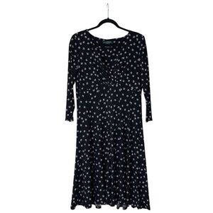 Lauren Ralph Lauren Women’s 14 Black Print Dress